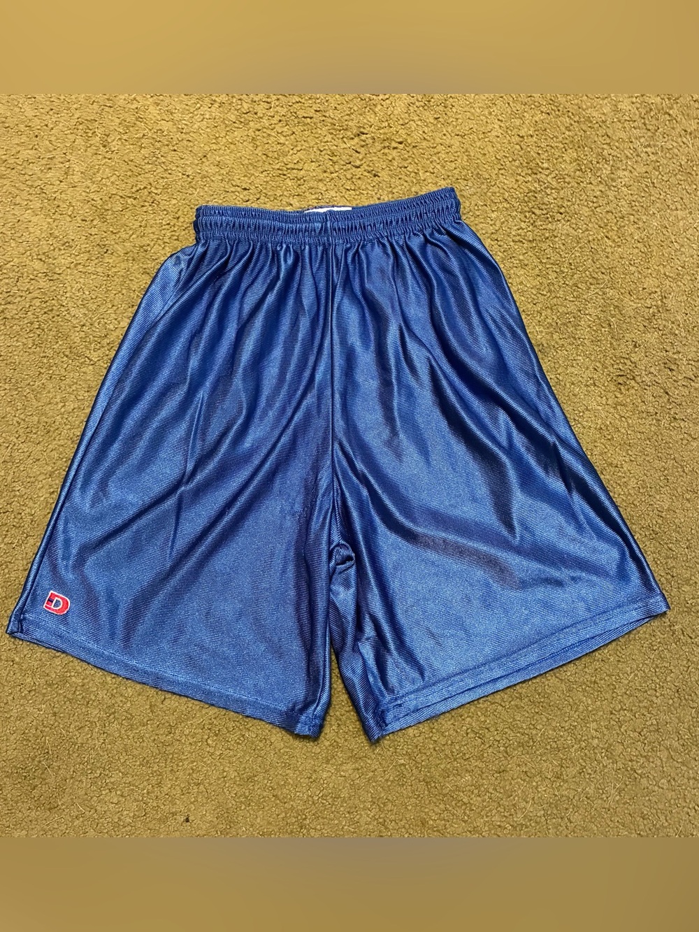 Kids Vintage Dodgers Blue Athletic Shorts Drawstring Elastic Waistband 10/12